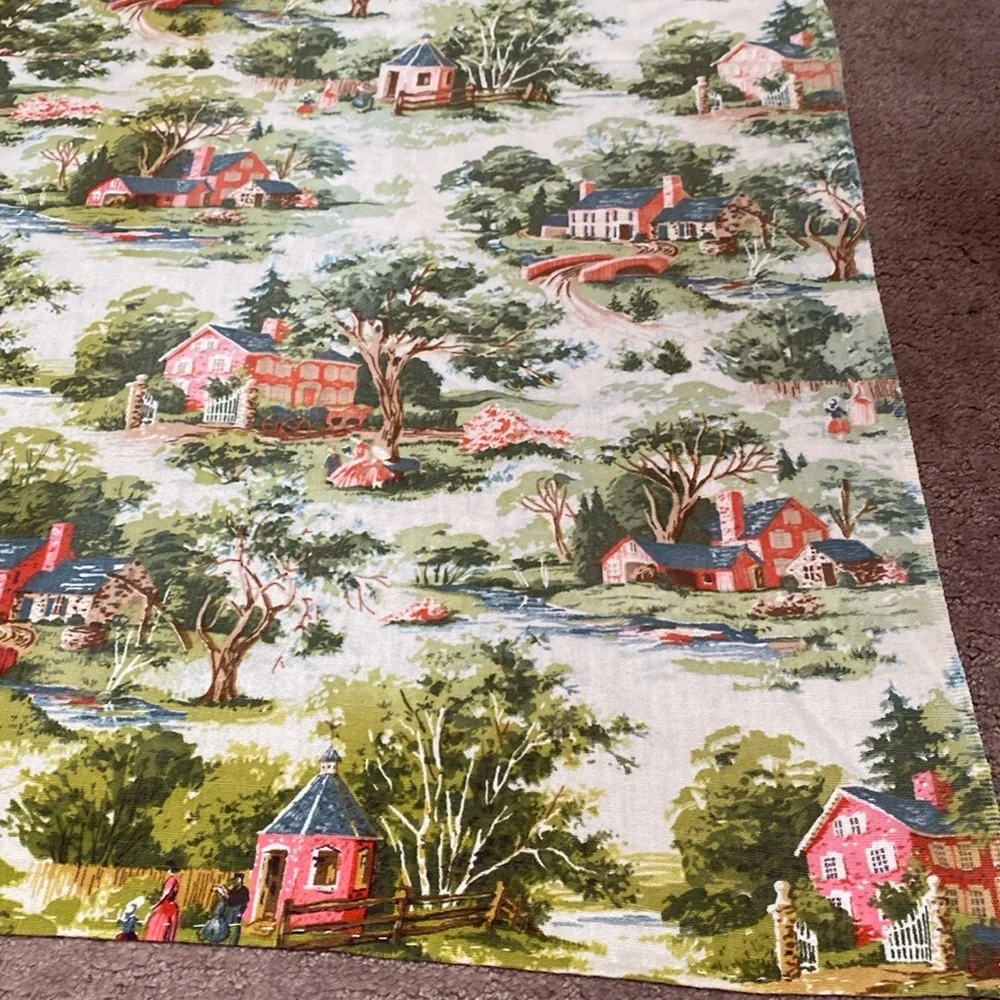 Scenic Countryside Curtain Prairie Cottagecore Household